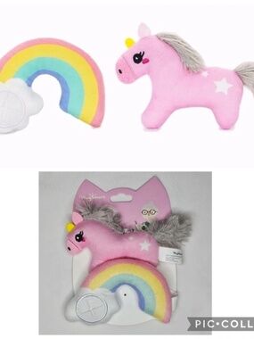 New Hugsmart Meow Buddies Crazy Catcher Rainbow Unicorn Cat Toy Catnip Treat